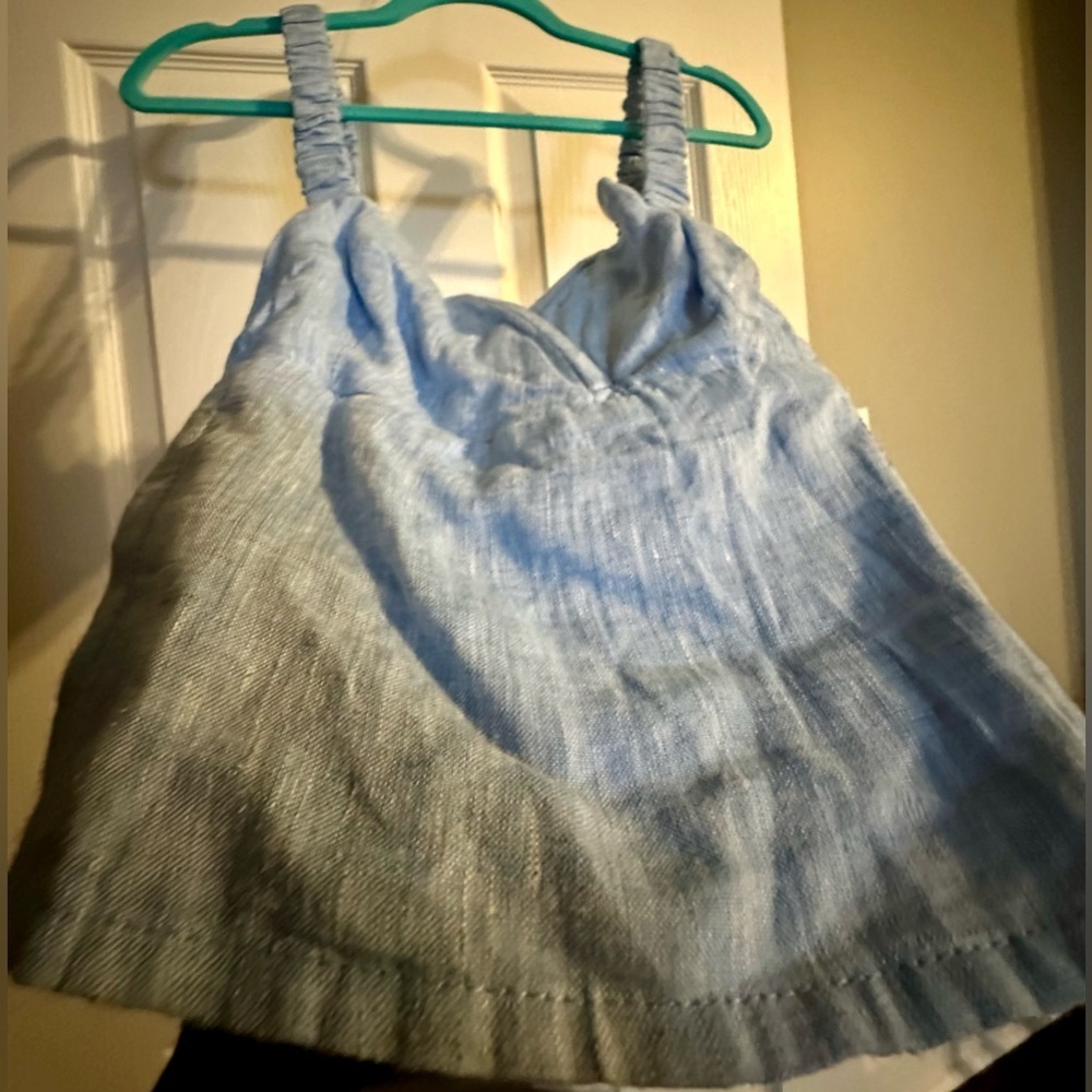 ‼️RARE‼️🎸ANTHROPOLOGIE🎸🔥NWT🔥Utility Linen Corset Top in Blue— S - Picture 10 of 14